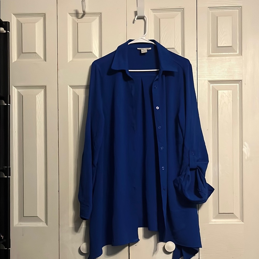 Elegant Blue Women's Blouse